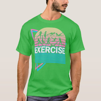 Camiseta Retro de Malhação de Workout de Exercício