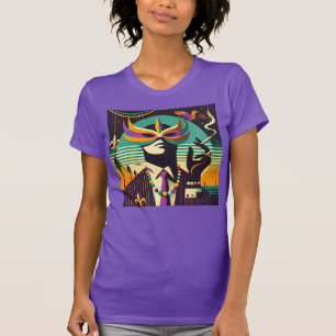 Camiseta Retro de Meados do Século anos 60 Mardi Gras O Hom