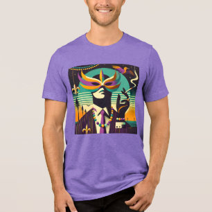 Camiseta Retro de Meados do Século anos 60 Mardi Gras O Hom
