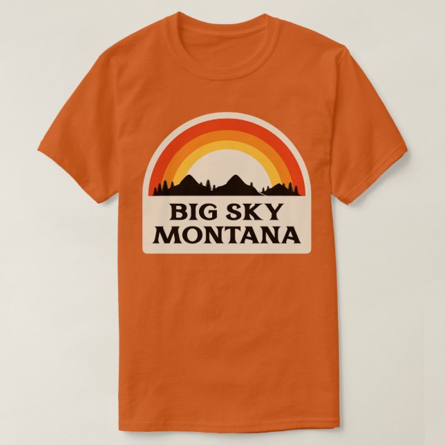 Camiseta Retro de Montana Big Sky (Frente do Design)