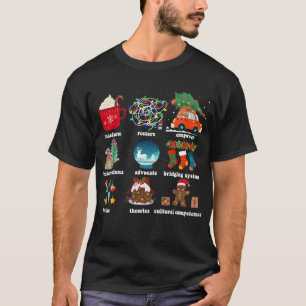 Camiseta Retro de Natal do Trabalhador Social