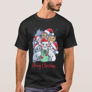 Camiseta Retro de Natal meowy