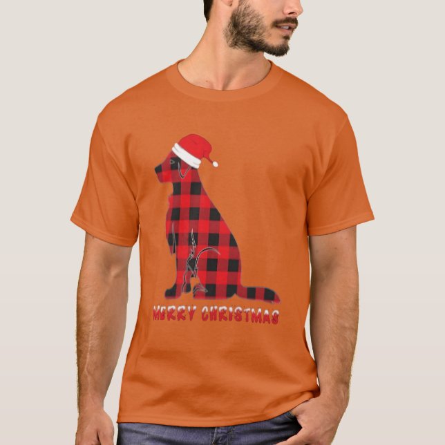 Camiseta Retro de Natal para cães (Frente)