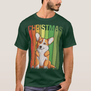 Camiseta Retro de Natal Welsh Corgi Corgi Corgi Corgi Grupo