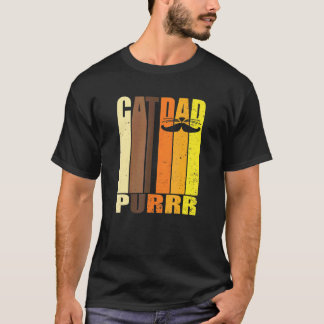 Camiseta Retro de Pai de Gata de Mens