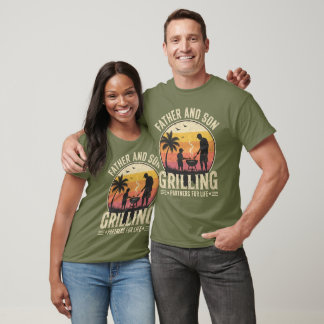 Camiseta Retro de Parceiros de Churrasco Pai e Fil