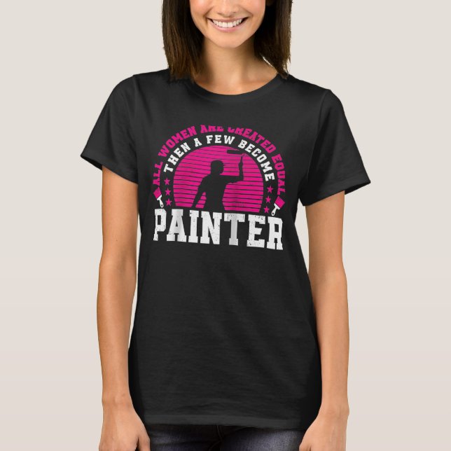 Camiseta Retrô De Pintor De Crianças-Pintor (Frente)