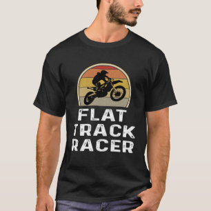 Camiseta Retrô de pista plana de corrida de motocicletas