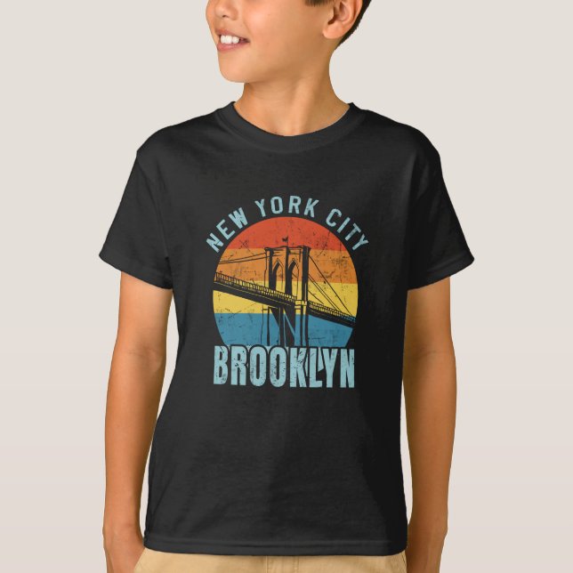Camiseta Retro de Ponte Brooklyn NYC (Frente)