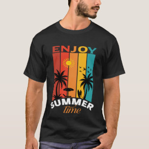 Camiseta Retro de Praia Verão Divertido