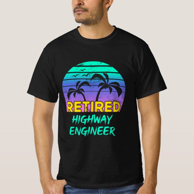 Camiseta Retrô de Presente de Engenheiro de Estrada Reforma (Frente)