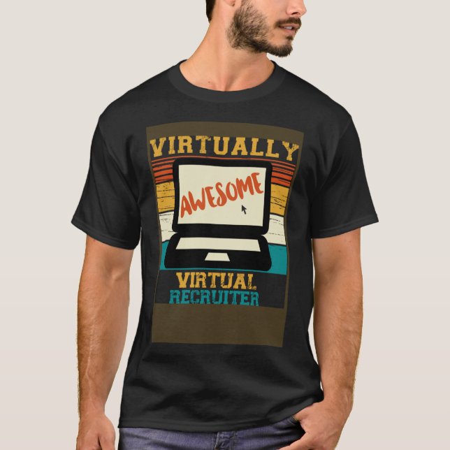 Camiseta Retro de Pun do Virtual Recruitor Virtual Virtualm (Frente)