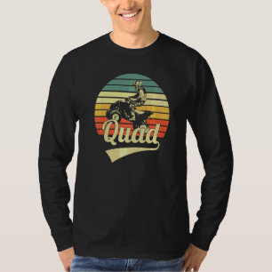 Camiseta Retrô De Quad Bike Retro Vintage Sunset