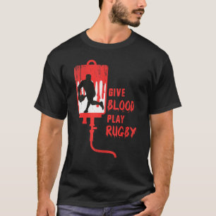 Camiseta Retrô de Rugby Vintage para jogar sangue