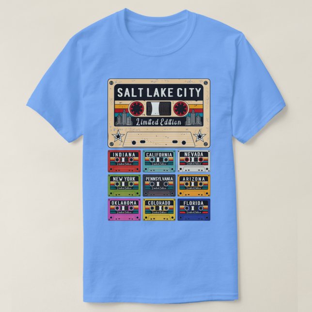 Camiseta Retro de Salt Lake City (Frente do Design)