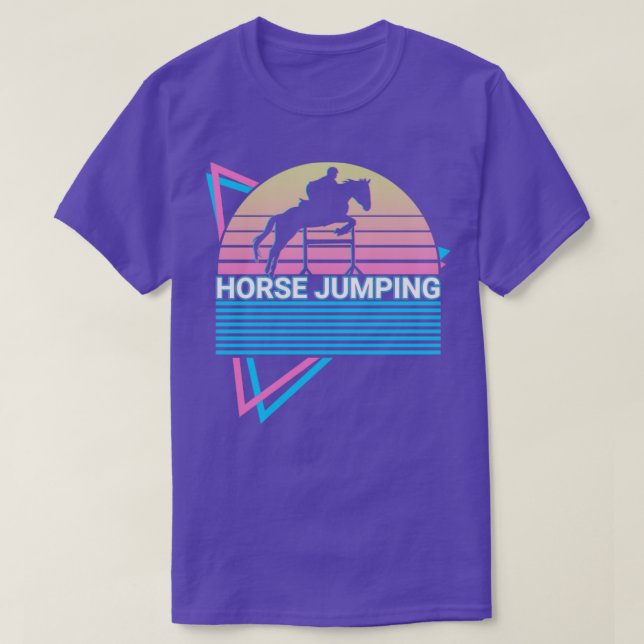 Camiseta Retro de Salto de Cavalo (Frente do Design)