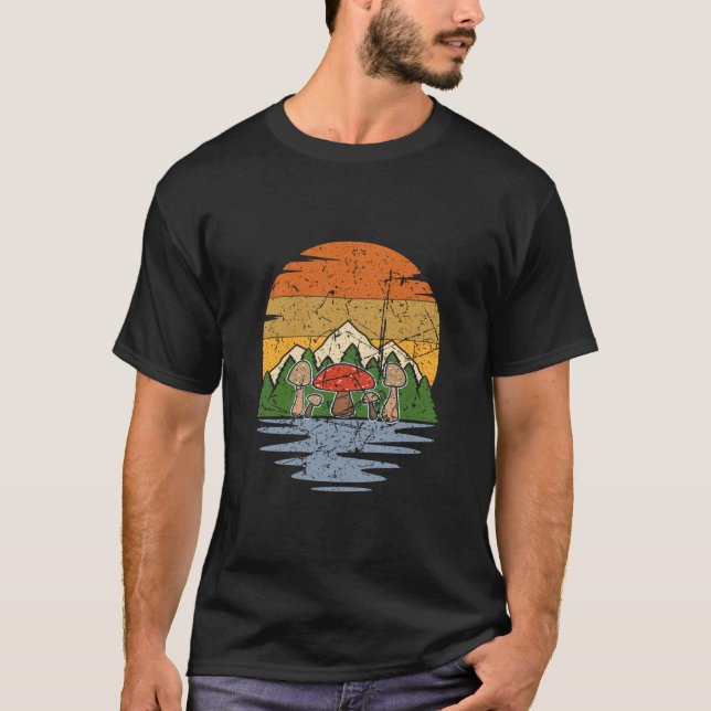 Camiseta Retro de Separação de Cogumelo (Frente)