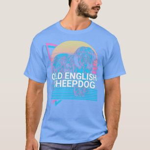 Camiseta Retrô de Sheepdog Inglês Antigo
