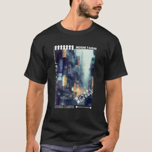 Camiseta Retro de Streetwear Japonês Vibes Aestético Tokyo 