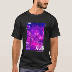Camiseta Retro de Streetwear Japonês Vibes Aestético Tokyo 