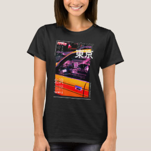 Camiseta Retro de Streetwear Japonês Vibes Aestético Tokyo