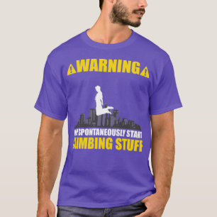 Camiseta Retrô de Subida de Montagem de Parkour Bouldering