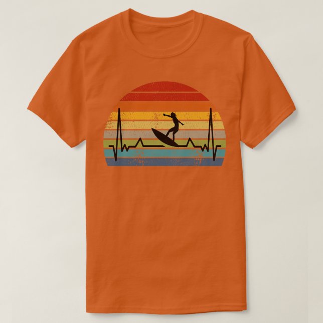 Camiseta Retro de Surf de surfe (Frente do Design)