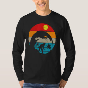 Camiseta Retro de Surfer Tropical de Verão das Palmeiras