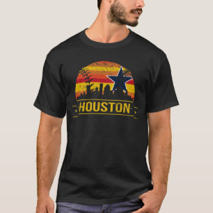 Camiseta Retro de Throwback de Baseball em Houston