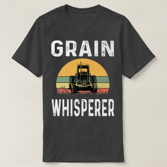 Camiseta Retro De Trator De Trigo Aquecedor De Grãos (Frente do Design)