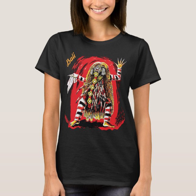 Camiseta Retro de Viagem Bali Indonésia Espírito (Frente)