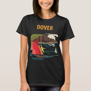 Camiseta Retro de Viagem Dover White Cliffs Coast