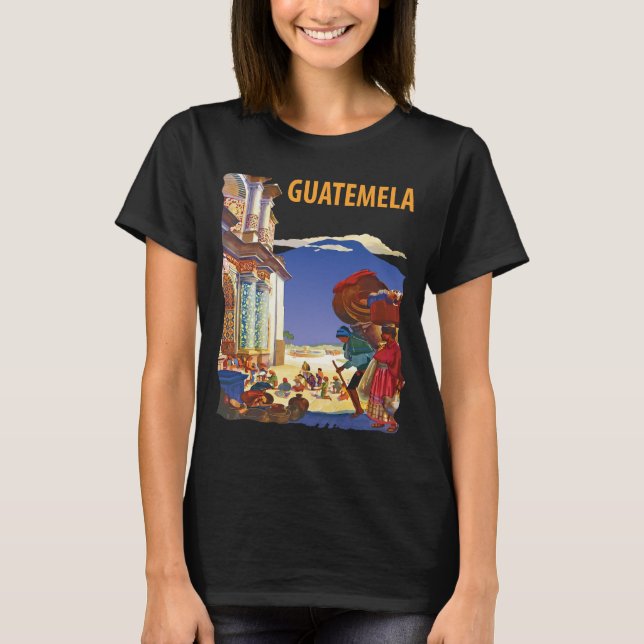 Camiseta Retro de Viagem Guatemala Maya (Frente)