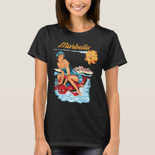Camiseta Retro de Viagem para Marbella Costa Espan