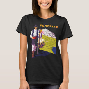 Camiseta Retro de Viagem Tenerife Ilhas Canárias