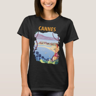 Camiseta Retro de Viagens de Cannes French Riviera