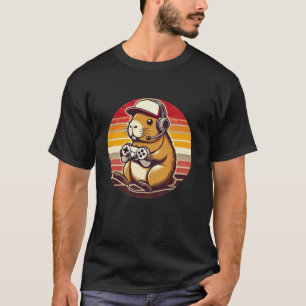 Camiseta Retro de Videos games de jogos da Funny Capybara