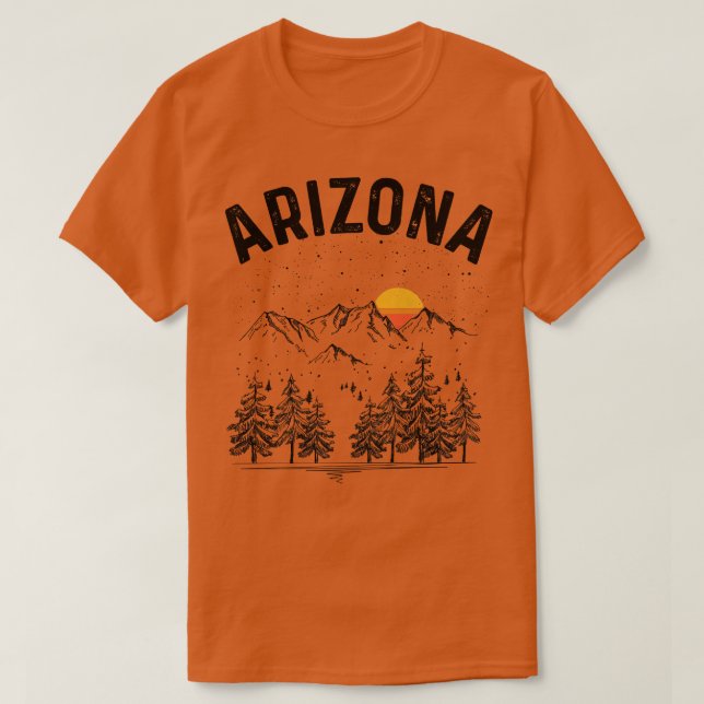 Camiseta Retro de Vintage do Estado da arizona (Frente do Design)