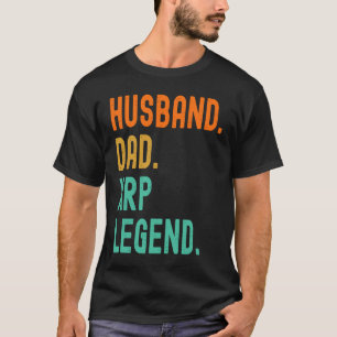 Camiseta Retro de Vintagem de Legenda de Pai Crypto Husband