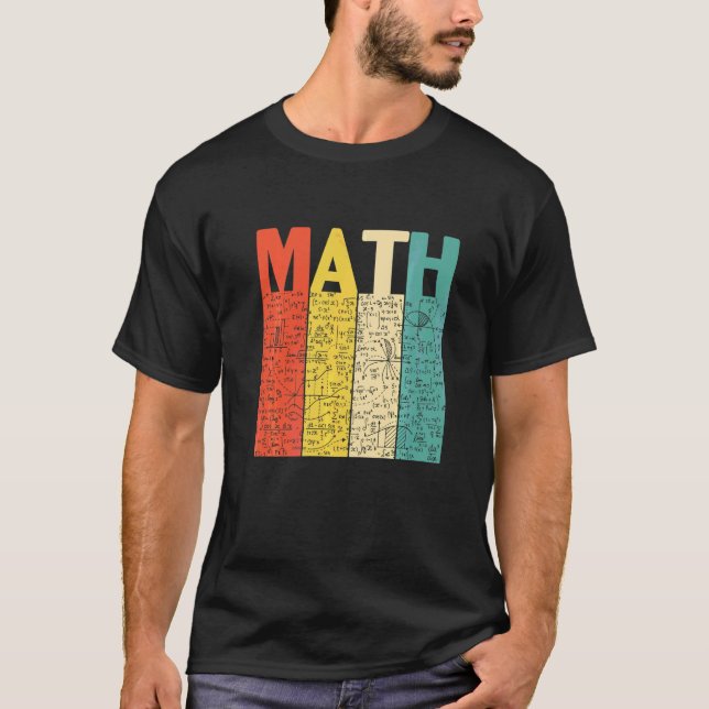 Camiseta Retro De Volta à Escola Professor de Matemática Pi (Frente)