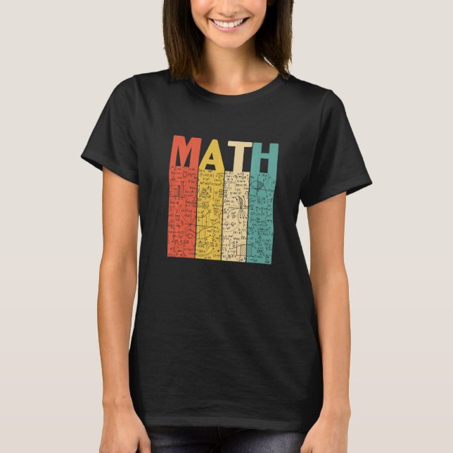 Camiseta Retro De Volta Para O Professor De Matemática Da E (Frente)