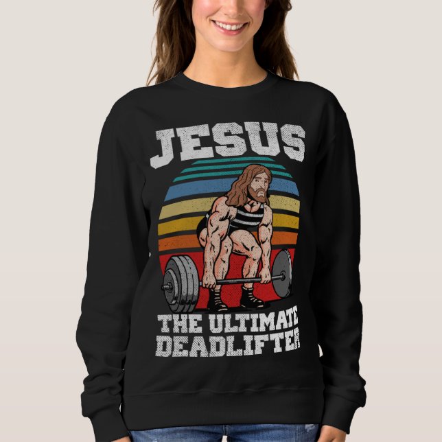 Camiseta Retro Deadlift Jesus Christian Weightlifting Worko (Frente)