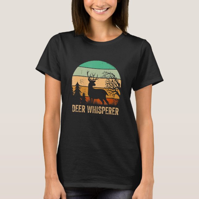 Camiseta Retro Deer Whisperer Tee Deers Deer Huntin (Frente)