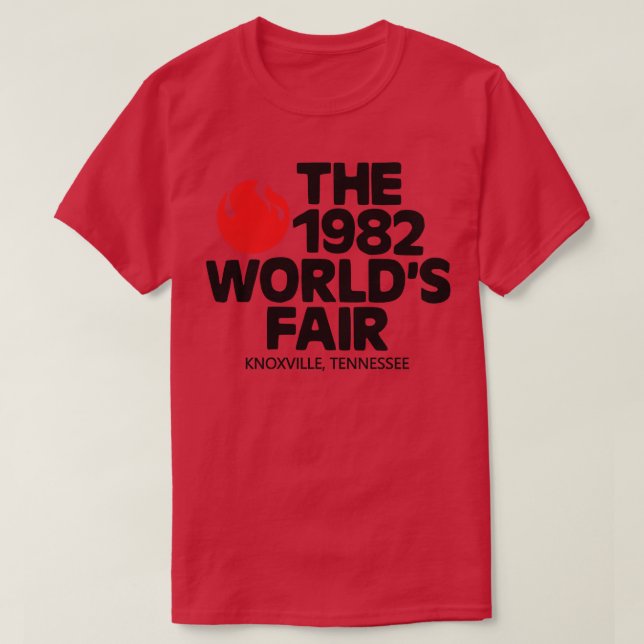 Camiseta Retro Defunct Expo 82 Worlds Fair Knoxville Tennes (Frente do Design)