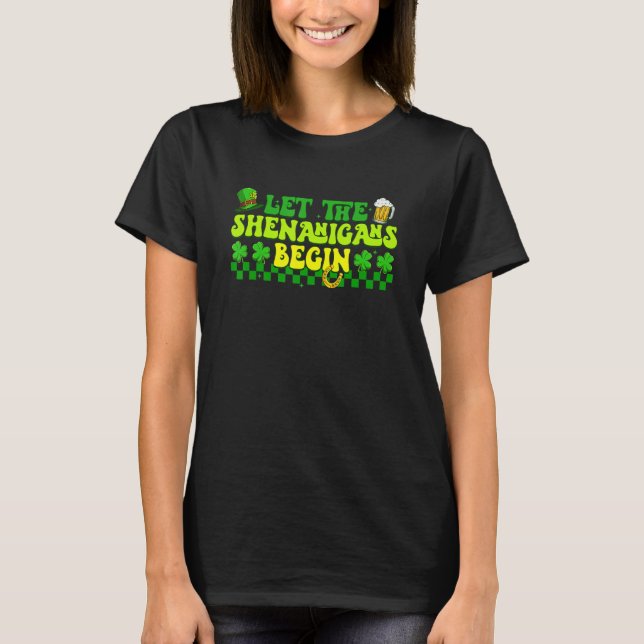 Camiseta Retro Deixa Os Shenanigans Começar A Rua De Roupas (Frente)