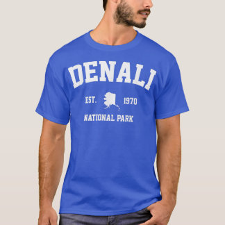 Camiseta Retro Denali National Park Hiking Alaska Est 1970 