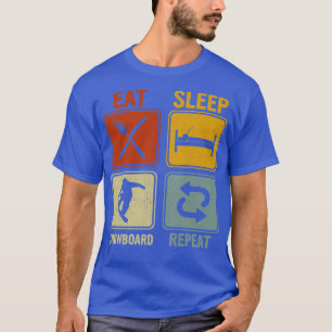 Camiseta Retro Design Para Snowboarder Coma Snowboard R