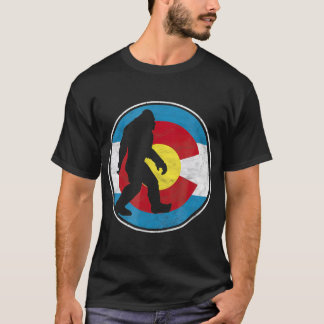 Camiseta Retro Design Silhouter Pavilhão do Colorado Flag