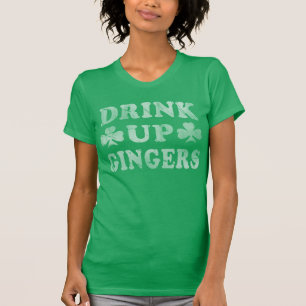 Camiseta Retro desvanece-se a bebida acima dos gengibres