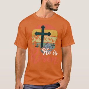 Camiseta Retro Deus Jesus Ele Risen Christian 2022 Happy Ea